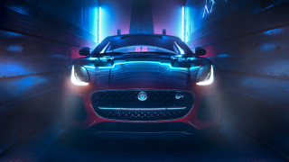 Red sports car tunnel blue - hood free wallpaper