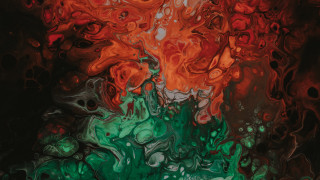 Red green liquid swirl black - liquid free wallpaper