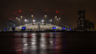 Stadium city night water neon - christopher wren free wallpaper