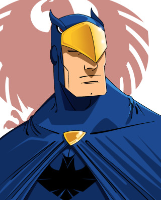 Cartoon man blue suit gold - altichiero free wallpaper for mobile