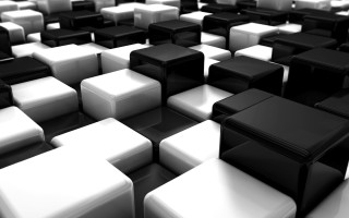 Black white cubes room black - photo of a bunch free wallpaper