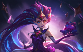 Purple hair star guardian splash - a purple object free wallpaper