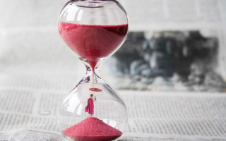 Red sandglass newspaper surreal city - surreal photography free wallpaper for desktop