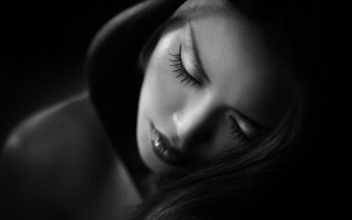 Woman head resting shoulder black - behance hd free wallpaper