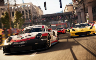 City cars street tallbuildings trafficlights - tall building and traffic free wallpaper