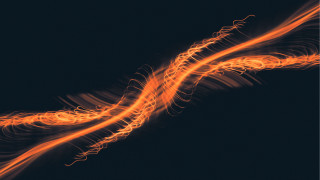 Blurry orange line volumetric fire - a blurry image free wallpaper