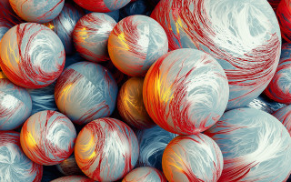 Red silver temari ball generative - a pile together free wallpaper