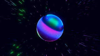 Blue purple starry sky raytraced - ball free wallpaper