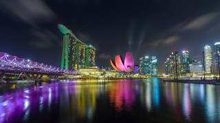 City skyline bridge river night 43 - adrian zingg free wallpaper