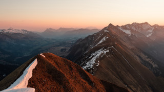 Mountain sunset person bernd fasching - top of it free wallpaper