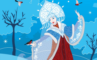 Woman blue red dress umbrella - the sky above her free wallpaper