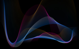 Black background blue pink wave - an abstract sculpture free wallpaper for desktop