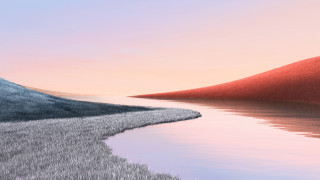Mountain water sunset pink blue - sky free wallpaper for desktop