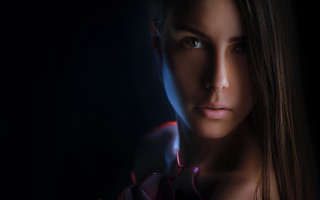 Woman longhair flower serious artgerm - photorealistic portrait free wallpaper