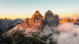 Mountain range clouds autumn fire - a few mountain free wallpaper for desktop