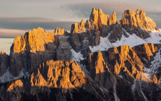 Mountain snow clouds fire embers - a few mountain free wallpaper