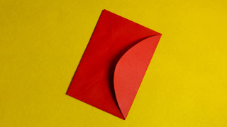 Red paper curved corner mail - carol bove free wallpaper