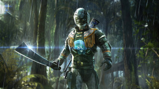 Man suit sword rain forest 2 - a sword in a forest free wallpaper