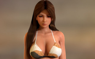 Woman bikini long hair black - ambient free wallpaper