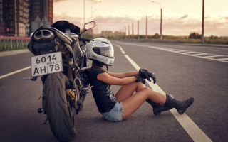 Woman motorcycle outdoors ankazhuravleva gloves - woman free wallpaper