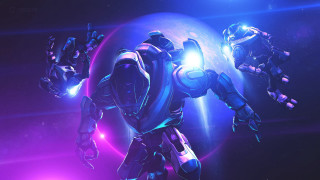 Futuristic robot glowing arm purple - a futuristic robot free wallpaper