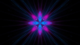 Blue pink starburst neon geometric - geometric abstract art free wallpaper for desktop