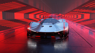 Futuristic car red black room - room free wallpaper for desktop