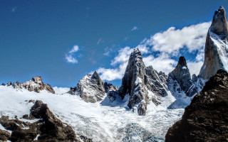 Mountain range snow rocks clouds - emiliano ponzi free wallpaper