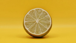 Lemon half shadow minimalist yellow - whole free wallpaper