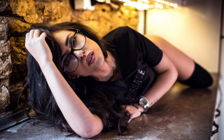 Woman glasses laying blurry cave - a cave painting free wallpaper