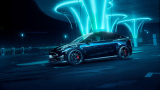 Neon car parking lot 3d - octane free wallpaper