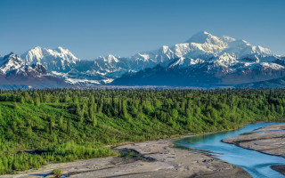 River green forest hills mountains - hillside next free wallpaper