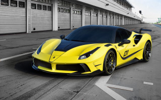 Yellow sports car garage race 2 - a garage door free wallpaper