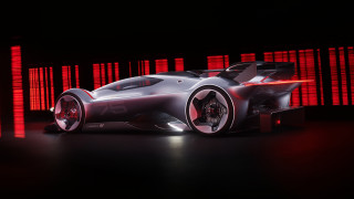 Futuristic car dark room red 4 - a futuristic car free wallpaper for desktop