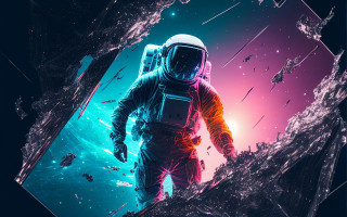 Space astronaut tunnel outerspace bright - a bright background free wallpaper