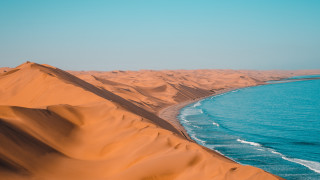 Beach sand dunes blue sky - amir zand free wallpaper for desktop