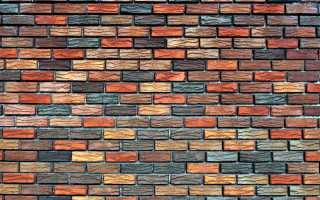 Brick wall colored bricks black - texture free wallpaper