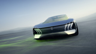 Futuristic car mountains solarpunk retrofuturism - a futuristic car free wallpaper