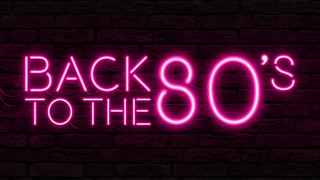 Neon sign back to 80s - a brick wall behind free wallpaper