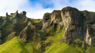 Mountain rock formation sky nature - a large mountain free wallpaper