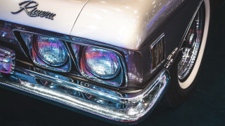 Car headlight chrome rims retrofuturism - retrofuturism free wallpaper