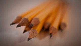 Pencils yellow black shallow depth - academic art free wallpaper