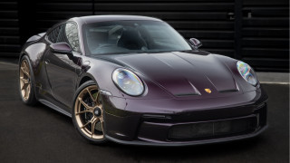 Purple porsche sports car garage - a garage door free wallpaper