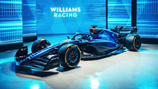 Blue race car display williams - a blue wall behind free wallpaper
