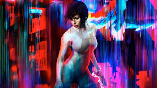 Futuristic woman cyberpunk gun rain - free cyberpunk wallpaper