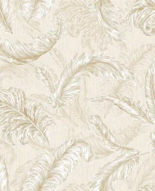 White beige wallpaper leaf pattern - movement free wallpaper for mobile