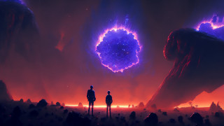 Giant object purple light night - a giant object free wallpaper