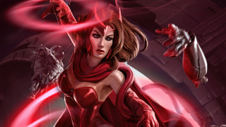 Woman red costume sword demon - a red costume free wallpaper