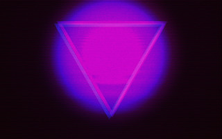 Purple triangle hologram synthwave beeple - synthwave style free wallpaper