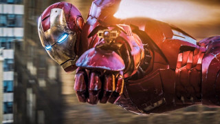 Flying person suit building sky - imax 70 mm footage free wallpaper for desktop